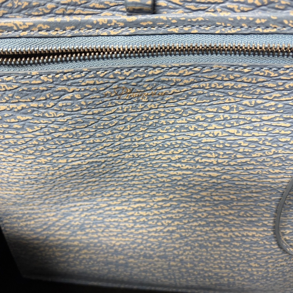 3.1 Phillip Lim medium Pashli Textured Light Blue Satchel - Picture 8 of 10